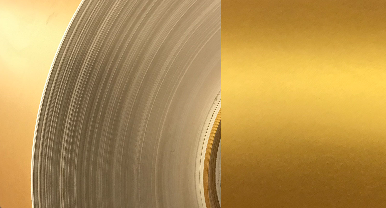 Gold als Sonderfarbe auf Papier gedruckt